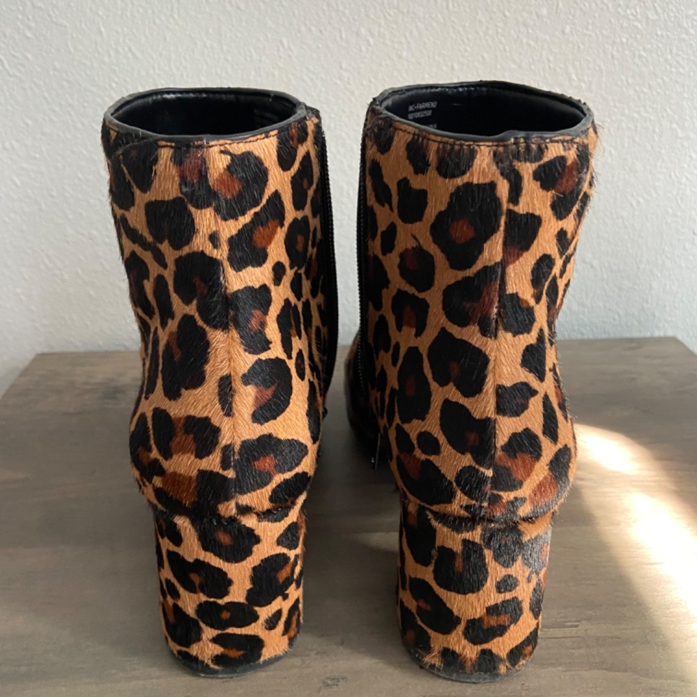Women’s Inc Floriann Block Heel Leopard Print Boo… - image 3